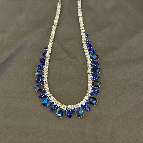 Prom/Special Occasion Necklace and Earrings, Royal Blue - Picture 7 of 16